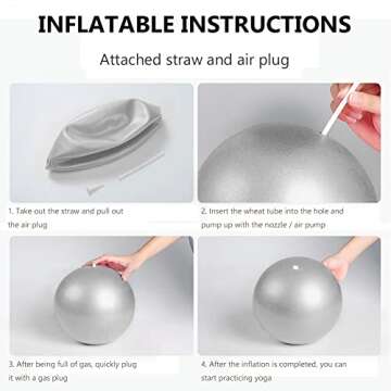 Durable Fresion Mini Pilates Ball for Core Exercises