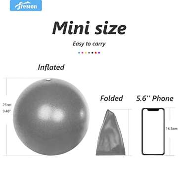 Durable Fresion Mini Pilates Ball for Core Exercises