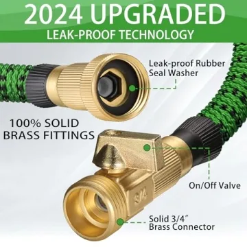 100 ft Expandable Garden Hose - Lightweight & Durable