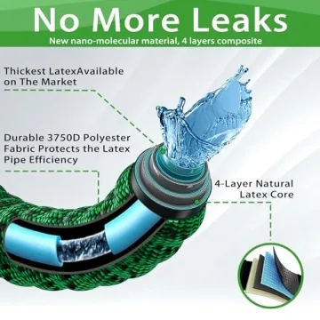 100 ft Expandable Garden Hose - Lightweight & Durable