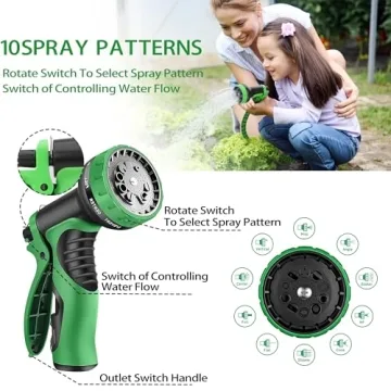 100 ft Expandable Garden Hose - Lightweight & Durable