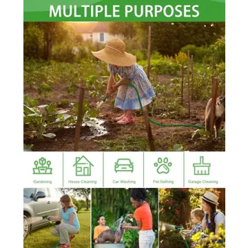 100 ft Expandable Garden Hose - Lightweight & Durable