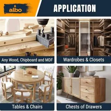 ALBO 200 Pack Wooden Dowel Pins 5/16 x 1 1/4 inch