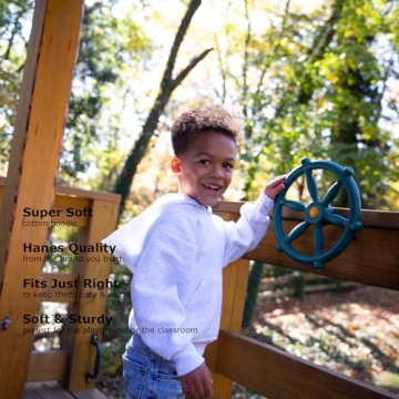 Eco Smart Boys Pullover Hoodie, Black, Large