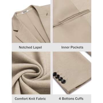 COOFANDY Men Casual Blazer Jacket Lightweight Business Sports Coats Big and Tall