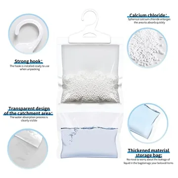 ZSZMFH 12 Pack Moisture Absorber Hanging Bags for Home