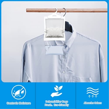 ZSZMFH 12 Pack Moisture Absorber Hanging Bags for Home