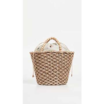 Kayu Women's Poppy Tote, Natural Woven Seagrass Bag