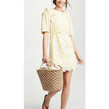 Kayu Women's Poppy Tote, Natural Woven Seagrass Bag