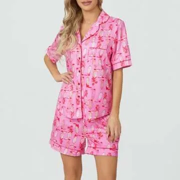 Yiulangde Cute Cowboy Pajama Set for Women - Stylish Sleepwear