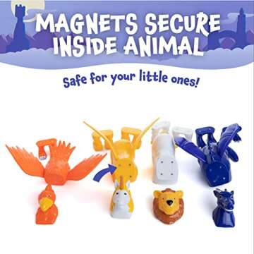POPULAR PLAYTHINGS Magnetic Mix or Match Mythical Kingdom Toy Play Set, 15 Pieces