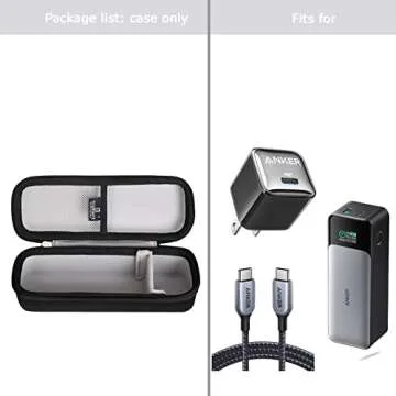 Hard Storage Case for Anker 737 Power Bank (PowerCore 24K) and Anker 715 Charger (Nano II 65W) Combo-Tourmate (Black case only)