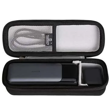 Hard Storage Case for Anker 737 Power Bank (PowerCore 24K) and Anker 715 Charger (Nano II 65W) Combo-Tourmate (Black case only)
