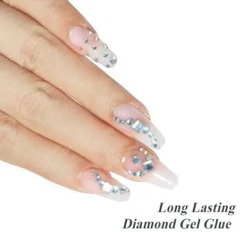 FZANEST Builder Gel Top Coat For Nails 15ml,5 in 1 Non Sticky Builder Hard Gel in a Bottle,High Gloss Shine No Wipe Top Coat,Diamond Rhineston Gel Glue,Nail Strengthen Extension Gel