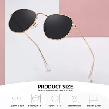 Stylish MEETSUN Polarized Hexagon Sunglasses for All