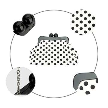 Menurra Polka Dot Evening Bag Clutch for Women Wedding Party