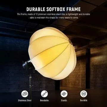 NEEWER 20"/50cm Lantern Softbox, Quick Release 360° Light Diffuser Bowens Mount Softbox with Lightweight Nylon Alloy for RGB CB60 CB60B CB200B MS60B MS60C MS150B Continuous LED Video Lights, NS20L