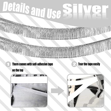 10 Feet Silver Foil Fringe Garland for Any Celebration