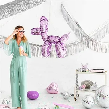 10 Feet Silver Foil Fringe Garland for Any Celebration