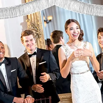 10 Feet Silver Foil Fringe Garland for Any Celebration