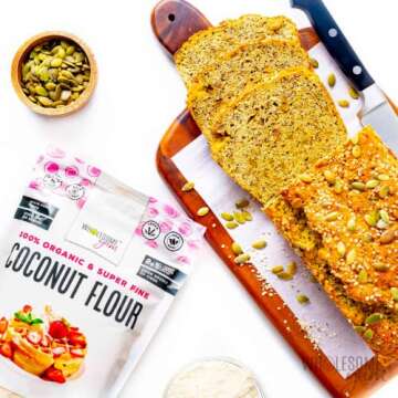 Wholesome Yum Premium Organic Coconut Flour For Baking & More (16 oz / 1 lb) - Low Carb, Gluten Free, Non GMO, Keto Friendly Flour Substitute