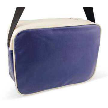 BRISA VW Collection - Volkswagen Shoulder Travel Messenger Bag with VW T1 Bus Campervan Motif (Bus F...