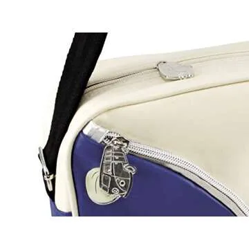 BRISA VW Collection - Volkswagen Shoulder Travel Messenger Bag with VW T1 Bus Campervan Motif (Bus Front/Blue)