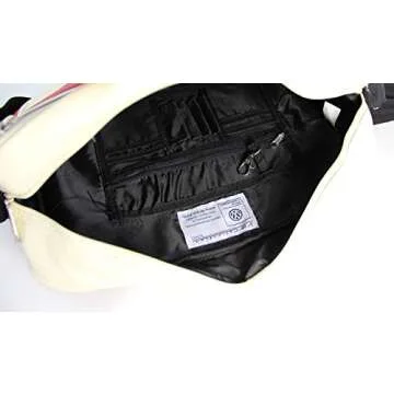 BRISA VW Collection - Volkswagen Shoulder Travel Messenger Bag with VW T1 Bus Campervan Motif (Bus Front/Blue)