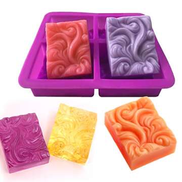 Palksky Ocean Wave Soap Mold: Versatile Silicone Moulding Tool