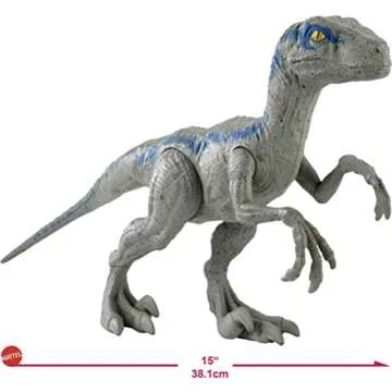 Mattel Jurassic World Toys Large Basic Velociraptor Blue