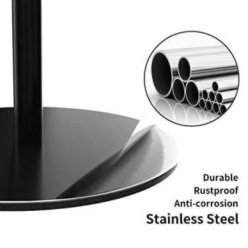 Toilet Paper Holder Stand and Dispenser for 4 Spare Rolls,Toilet Paper Storage,Stainless Steel Free-Standing Toilet Tissue Paper Roll Storage Shelf