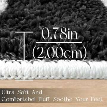 Luxury Checkered Bathroom Rug - Ultra Absorbent & Non-Slip