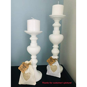 Burlap Heart Drawstring Bags - 20 Packs for All Occasions