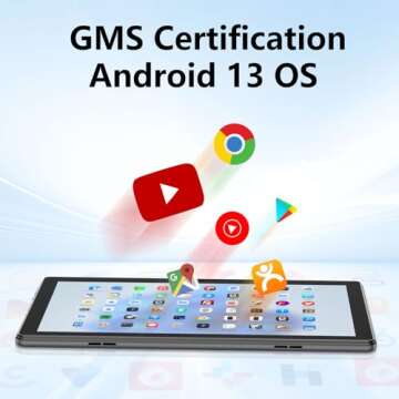 10 inch Tablet Android 13 with Quad-Core Processor