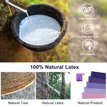 Resistance Bands, 5 Pcs Exercise Bands for Legs Glutes Arms, Skin-Friendly Resistance Fitness Exercise Loop Bands for Gym Home Yoga Pilates with Carry Bag and Instruction Guide