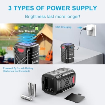 LETMY Camping Lanterns 4 Pack – Bright Rechargeable Outdoor Lights