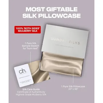 SUNDAYSILKS™ Pure Silk Pillowcase for Beauty Sleep