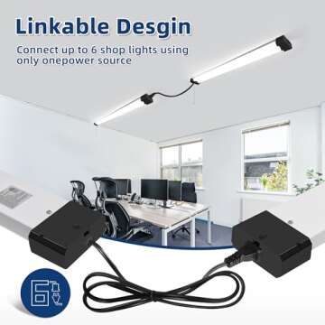 Hykolity 5000K LED Shop Light - 4FT Bright & Energy Efficient