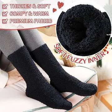Eyean Women's Warm Fuzzy Socks for Winter Comfort