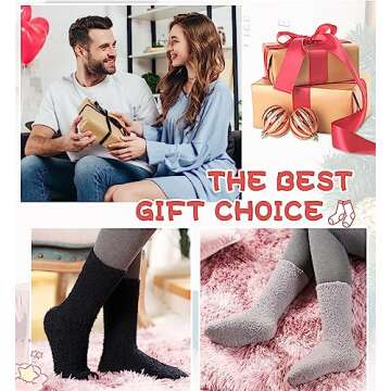 Eyean Women's Warm Fuzzy Socks for Winter Comfort