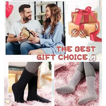 Eyean Women's Warm Fuzzy Socks for Winter Comfort