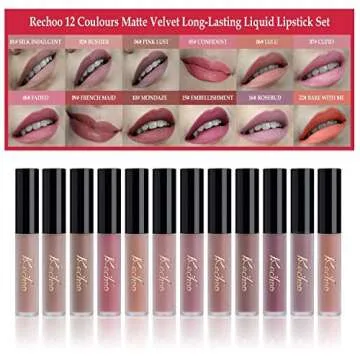 COOSA 12 Colors Lipstick Set Long-Lasting Waterproof Velvet