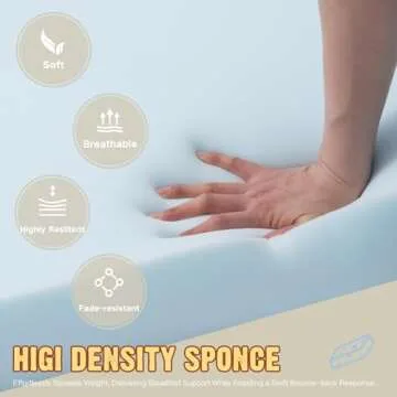 YIJIAN HOME Outdoor Bench Cushion 3.5inches Memory Foam Waterproof Patio Furniture Bench Cushion Por...