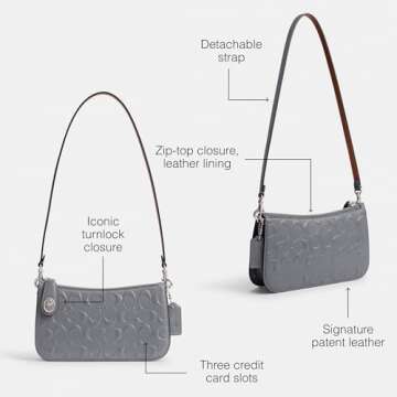 Stylish COACH Signature Penn Shoulder Bag in Blue