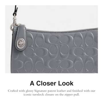 Stylish COACH Signature Penn Shoulder Bag in Blue