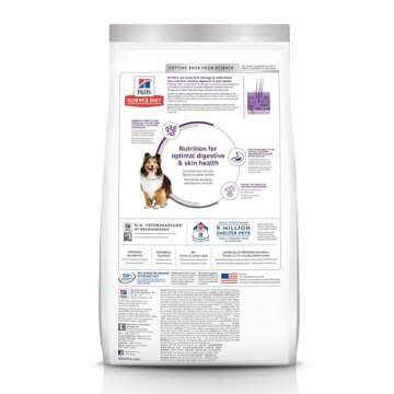 Hill's Science Diet Sensitive Stomach & Skin, Adult 1-6, Stomach & Skin Sensitivity Support, Dry Dog Food, Chicken Recipe, 30 lb Bag