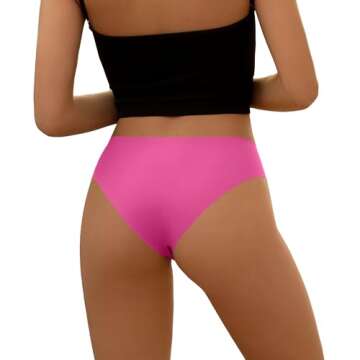 DEANGELMON Seamless Underwear for Women No Show Bikini Panties Comfortable Stretch Invisible Ladies Hipster Briefs