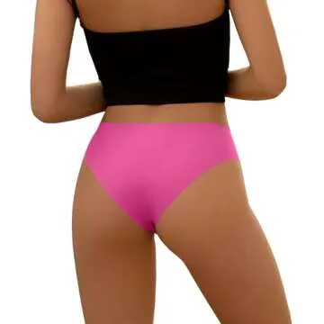 DEANGELMON Seamless Underwear for Women No Show Bikini Panties Comfortable Stretch Invisible Ladies Hipster Briefs