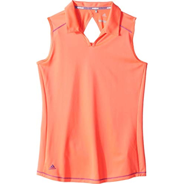adidas Golf Fashion Sleeveless Polo for Kids Red Zest