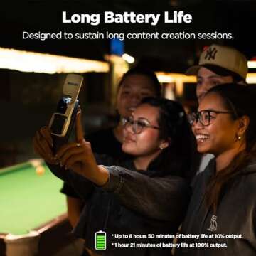 Amaran Go Magnetic Selfie Phone Light, Compatible with MagSafe & Qi2 Magnets, Dual LED Light Source with Adjustable Mirror Light & CCT (2700K-6500K), for Selfies, Makeup, & Content Creation (Charcoal)